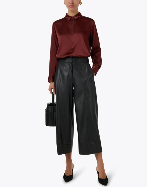Redwood Brown Silk Blouse