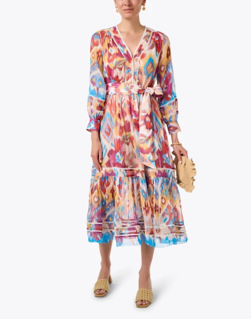 Sierra Multicolor Ikat Silk Dress