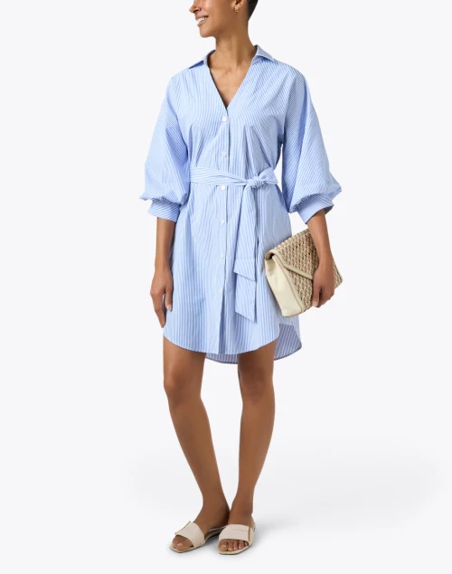 Kate Blue and White Striped Dress