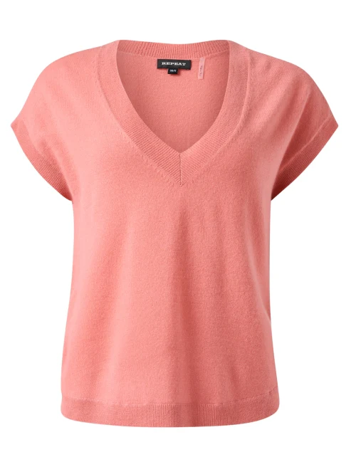 Coral Cashmere Knit Vest