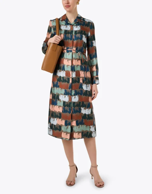 Multi Print Silk Dress