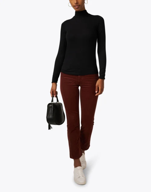 Black Mock Neck Top