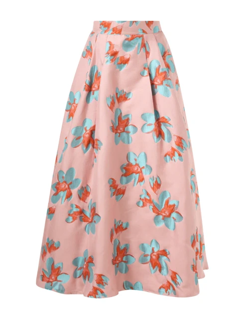 Olivia Pink Floral Jacquard Skirt