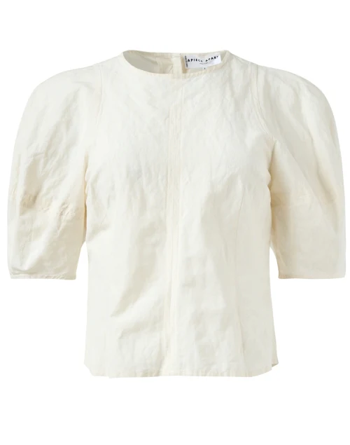 Lino Cream Cotton Blend Top
