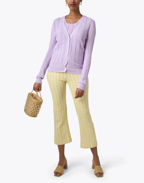 Pointelle Lavender Cardigan
