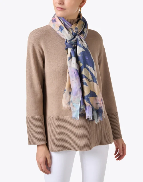 Moonlit Multi Print Silk Cashmere Scarf