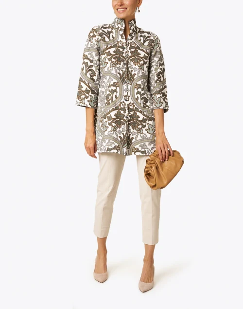 Rita Taupe Verona Printed Linen Jacket
