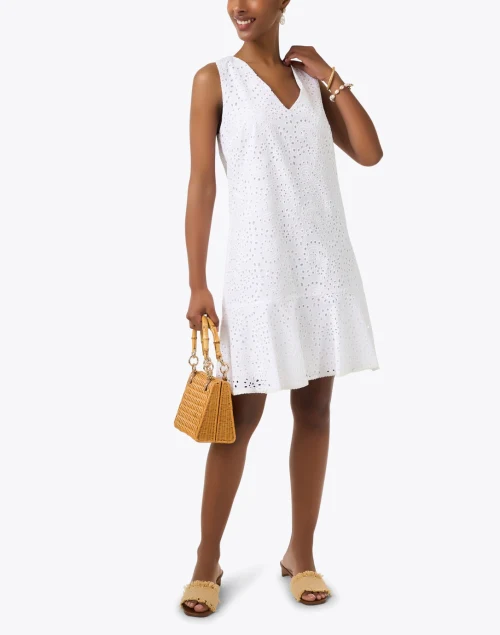 Yvaine White Eyelet Dress