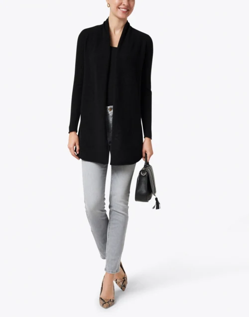 Black Essential Cashmere Cardigan