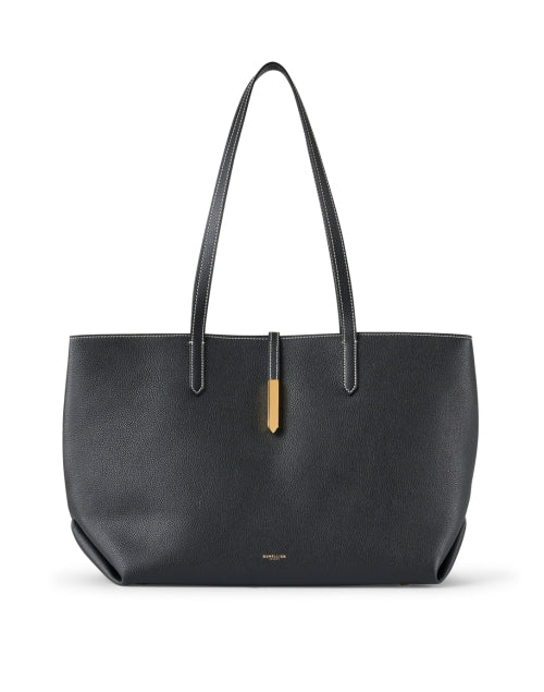 Tokyo Black Grain Leather Tote Bag