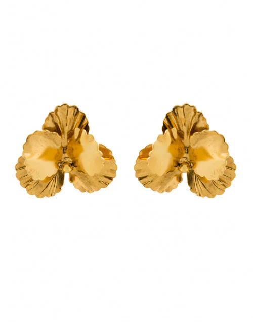 Pansy Gold Stud Earrings