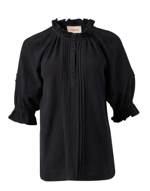 Billie Black Cotton Top