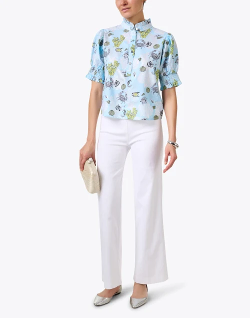 Orla Blue Reef Print Top