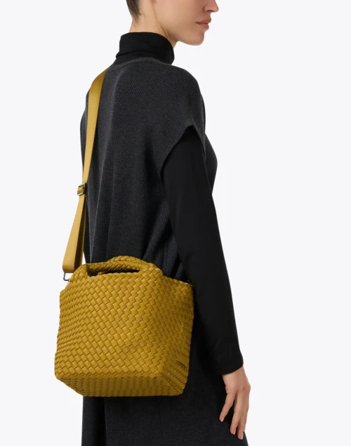 St. Barths Small Chartreuse Woven Handbag