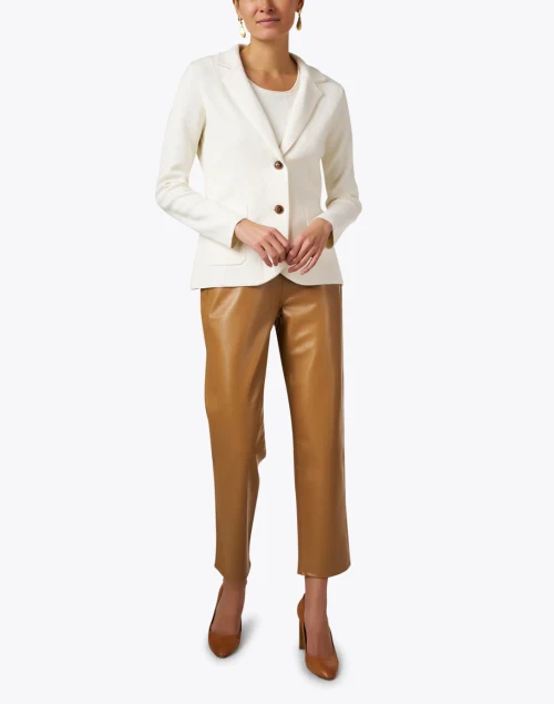 Milly White Knit Blazer