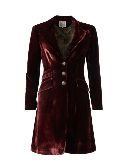 Borgogna Burgundy Velvet Coat