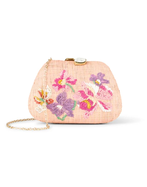 Tamu Pink Floral Embroidered Clutch