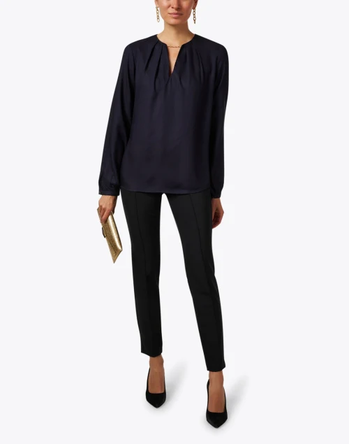 Navy Chain Blouse