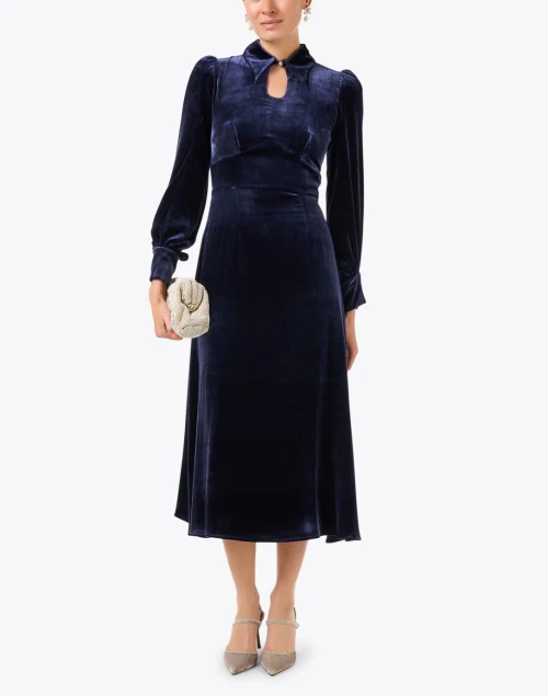 Twilight Blue Velvet Dress