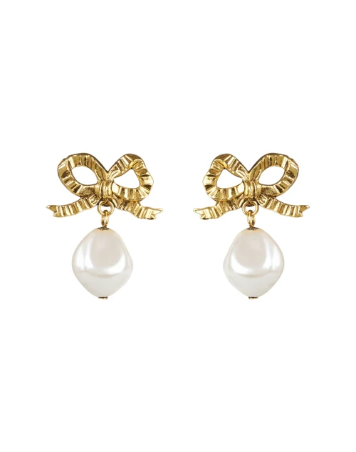 Khloe Gold Pearl Drop Earrings
