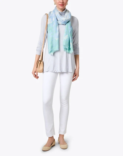 Grey Scrunch Neck Top