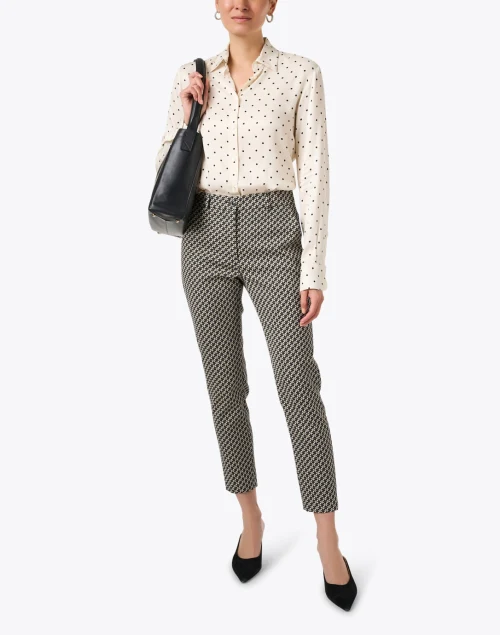Cream Polka Dot Top