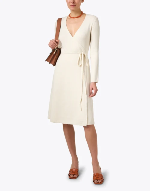 Ivory Wrap Dress