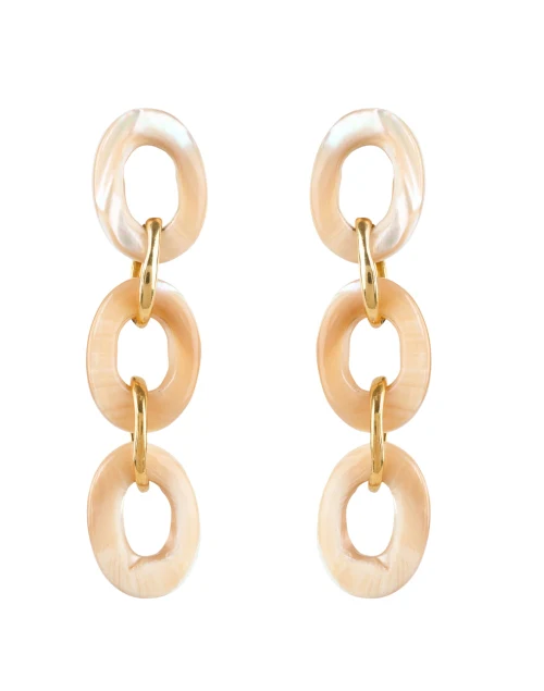Natural Pearl Chain Drop Earrings