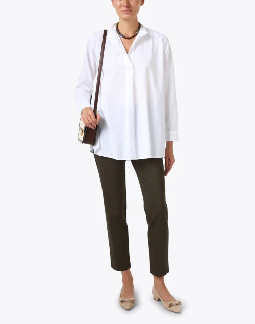 Milo Olive Green Stretch Pull On Pant