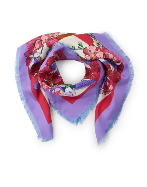 Cialda Multi Floral Reversible Silk Scarf