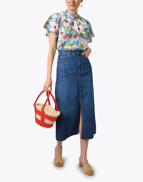 Joyful Multi Floral Print Cotton Top