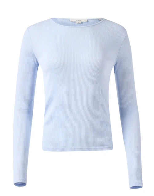 Blue Ribbed Cotton Shirt