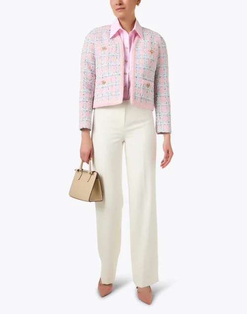 Pink and Blue Tweed Jacket