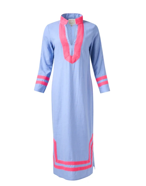 Purple and Pink Linen Tunic Dress