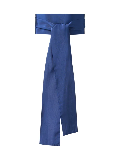 Dark Blue Wide Ribbed Belt