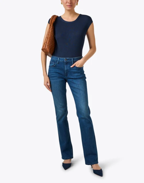 Navy Knit Top