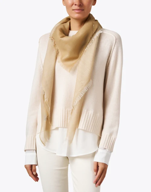 Camel Ombre Cashmere Scarf