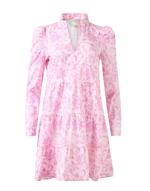 Pink Floral Print Tunic Dress