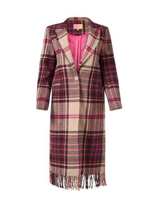 Katherine Pink Multi Plaid Coat