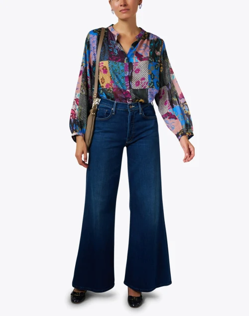 Malia Multi Patchwork Print Blouse