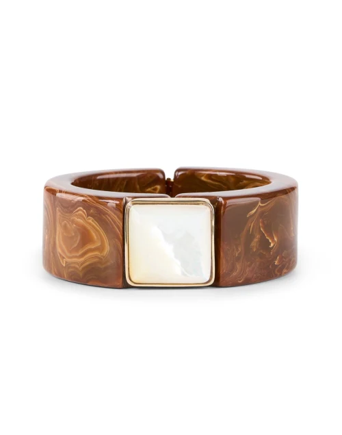 Arty Brown and Pearl Cuff Bracelet