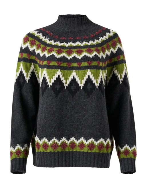 Orario Grey Multi Print Sweater
