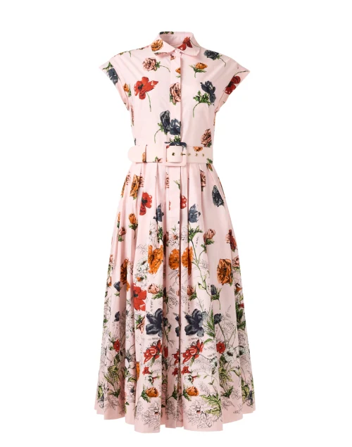 Octavia Pink Print Cotton Shirt Dress