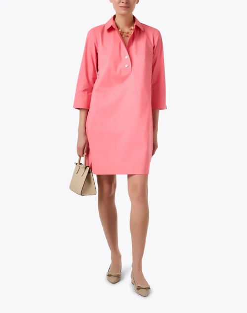 Aileen Pink Cotton Stretch Dress