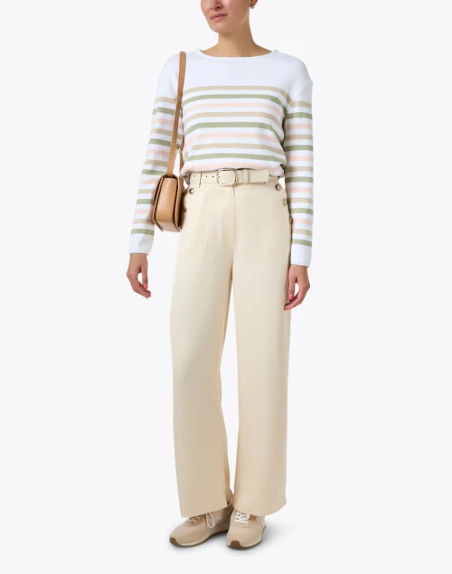 Ecrins Multi Stripe Cotton Sweater