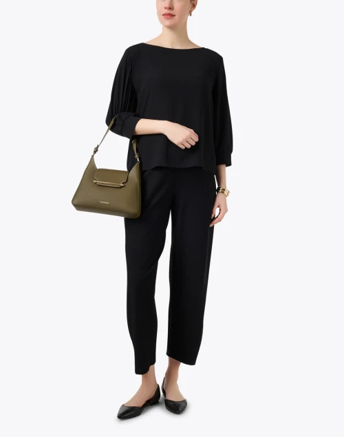 Black Silk Georgette Top