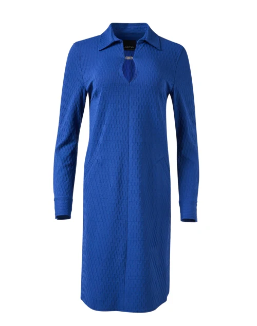 Blue Knit Shift Dress