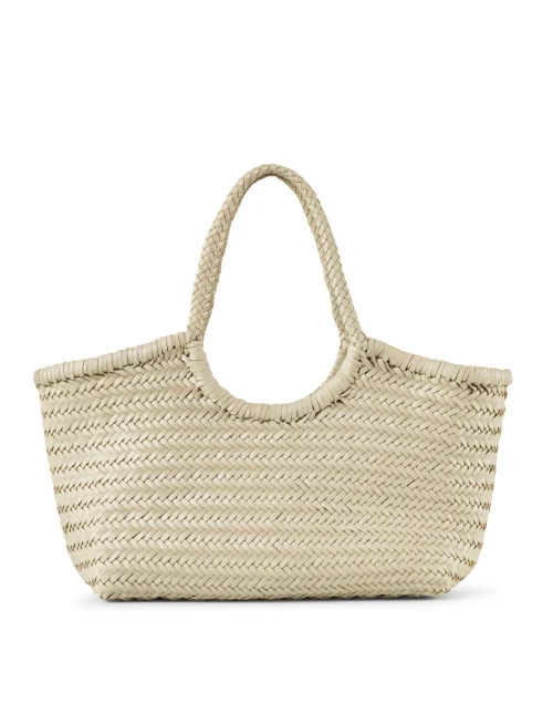 Nantucket White Woven Leather Bag