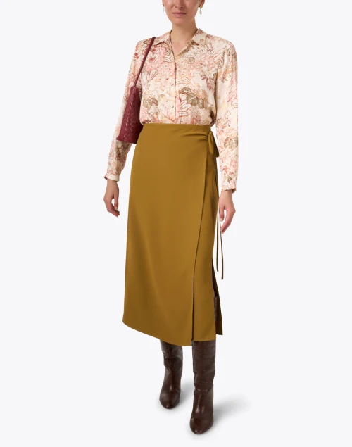Ligea Ginger Brown Wrap Skirt