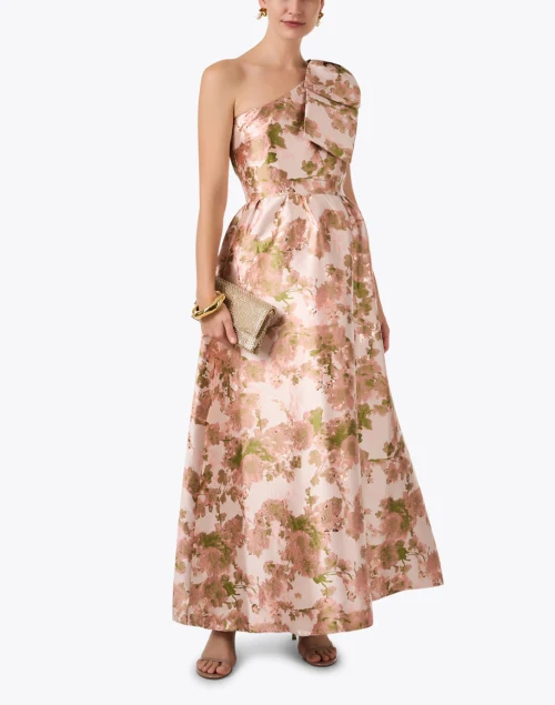 Caroline Blush Pink Jacquard Dress
